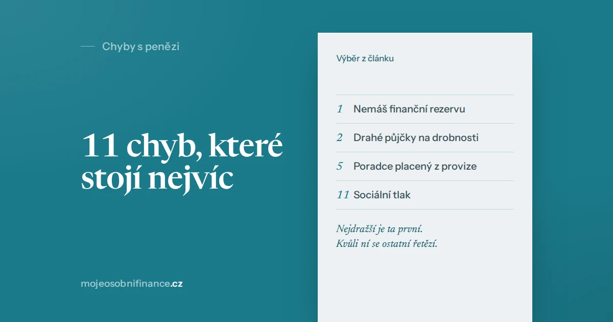 Nejčastější chyby s penězi (a jak se jim vyhnout)